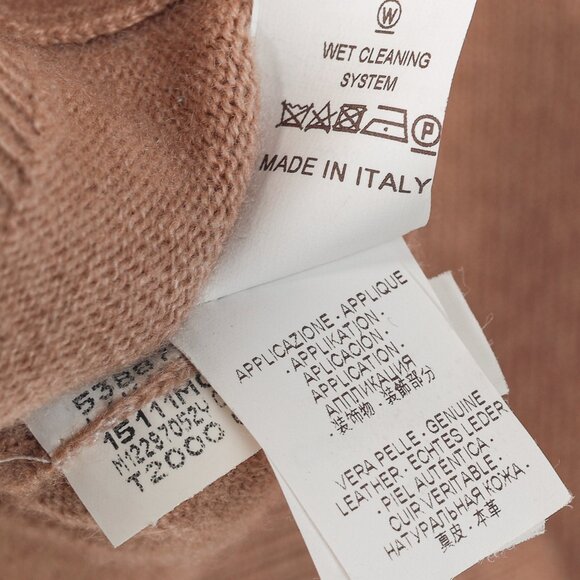 Brunello Cucinelli Beige Cashmere Elbow-Patch Sweater - Picture 9 of 9